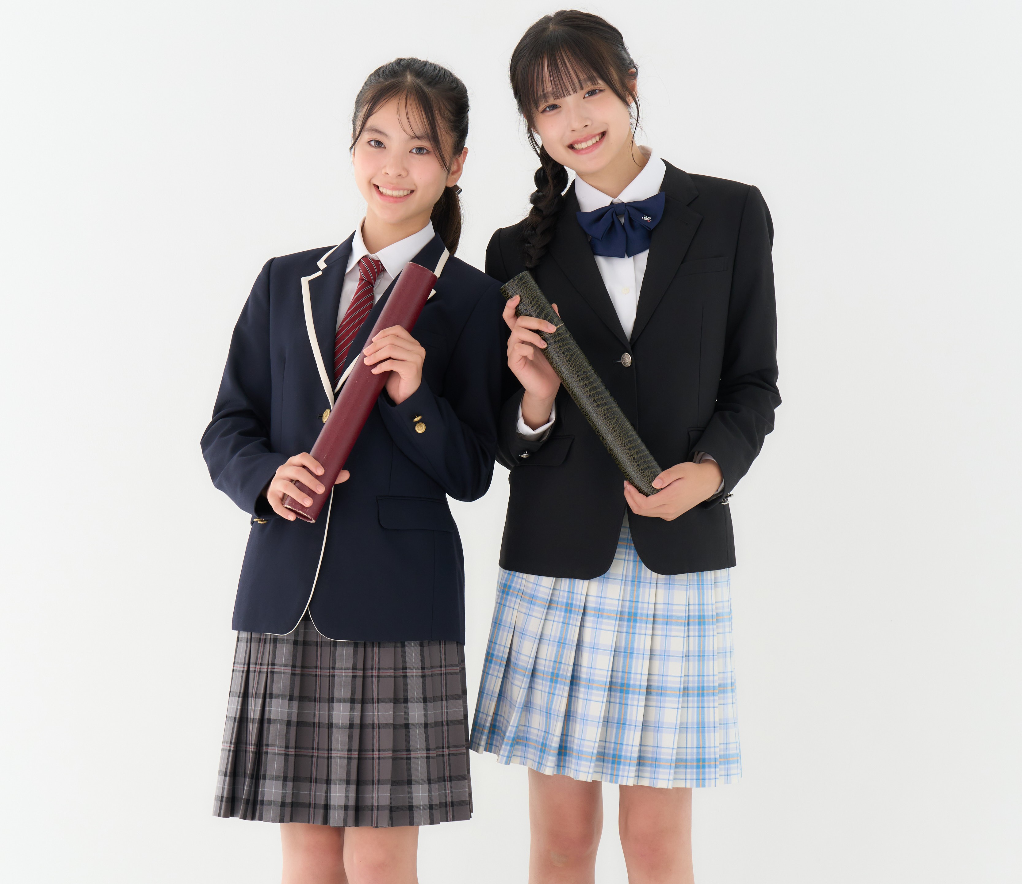 ブレザー×チェックスカート中学校の制服活用.jpg