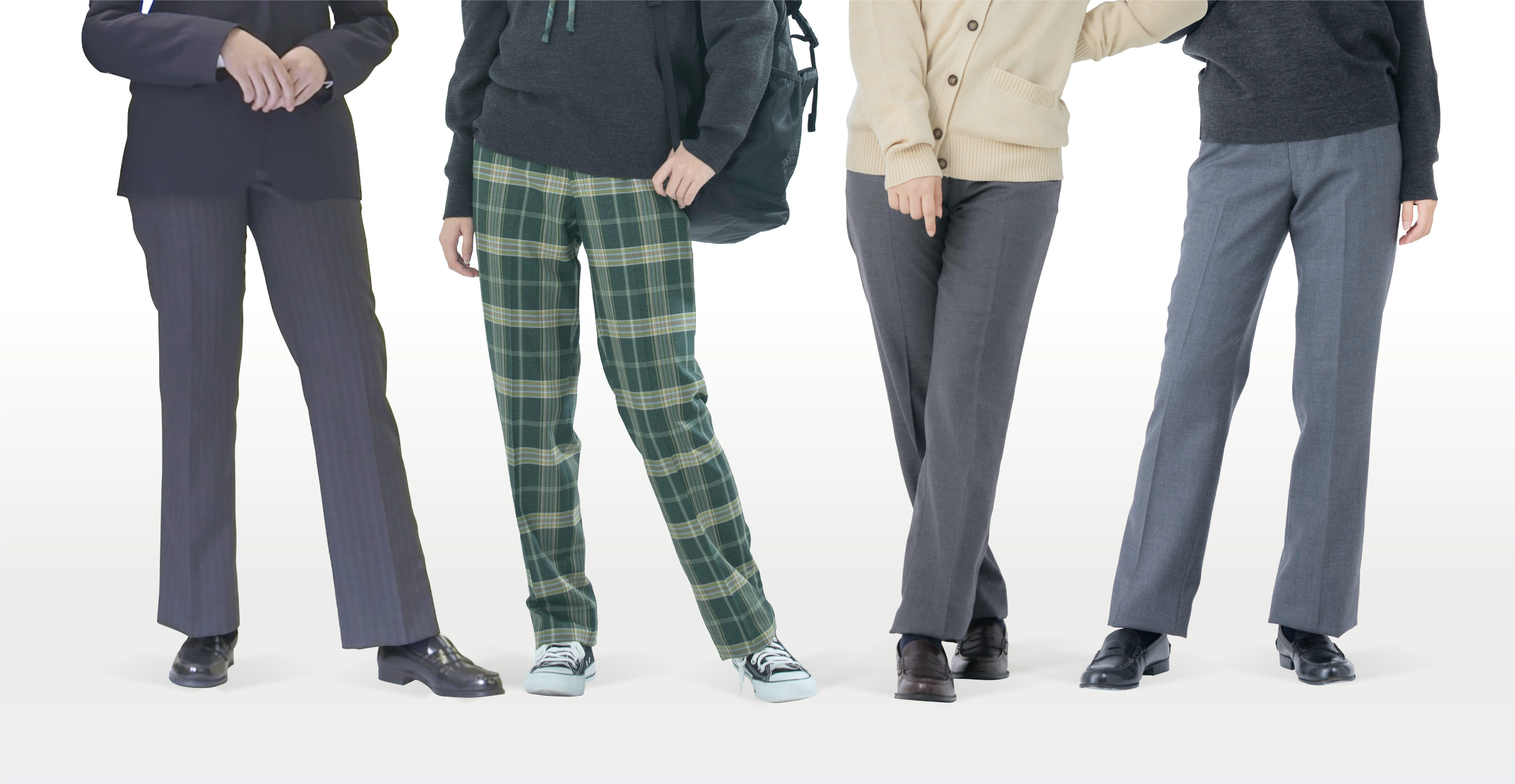広がる女子のパンツスタイル。動きやすさが生む自分らしい学生生活。