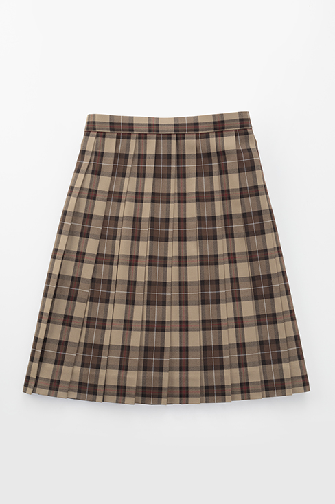 チェックプリーツスカート ブラウン（48cm丈） / KANKO Harajuku Select