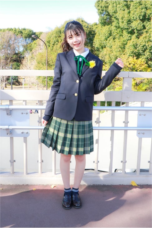 チェックプリーツスカート グリーン（48cm丈） / KANKO Harajuku Select