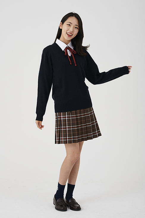 無地スクールセーター ネイビー チャコール Kanko Harajuku Select 公式通販 制服 スクールアイテムのカンコーオンラインショップ原宿