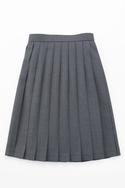 丈長 無地プリーツスカート ネイビー　チャコール（58cm丈） / KANKO Harajuku Select