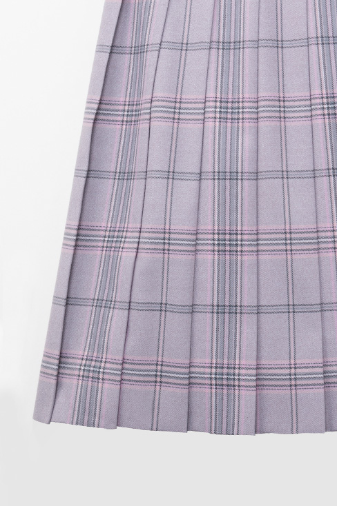 チェックプリーツスカート ピンクグレー 48cm丈 Kanko Harajuku Select 公式通販 カンコーオンラインショップ原宿